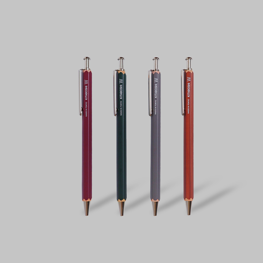 [KITABOSHI] W wooden mechanical pen 1.3mm