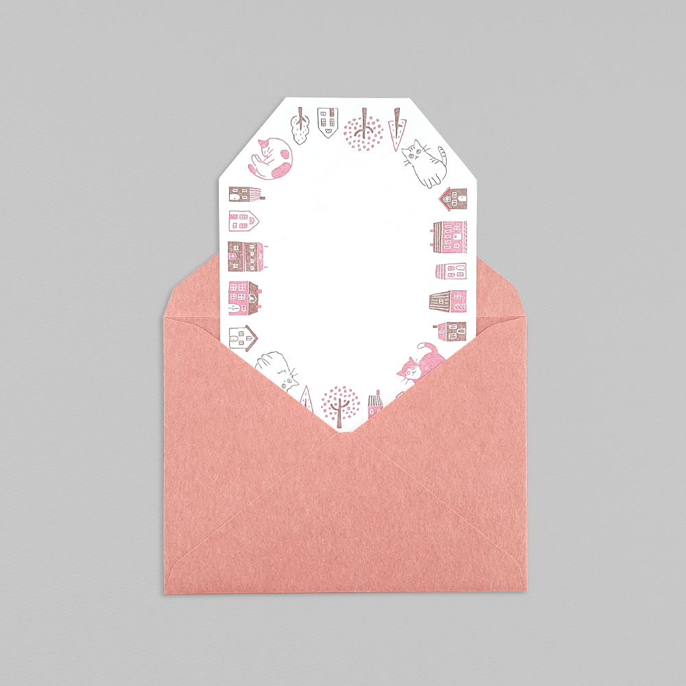 [MIDORI] Letterpress letter set - Cat